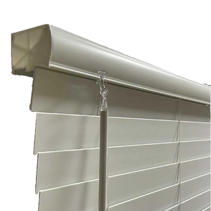 Nhà máy nóng bán không dây mù Faux gỗ Rèm Venetian cho cửa sổ không cần đường viền bằng vải - Product Image 5