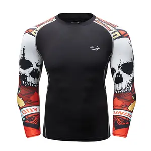 Cody Lundin Gym Clothing Men Custom Printed Rash Guard Bjj Tattoo Shirt