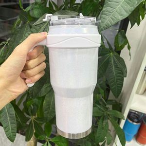 Customizable Logo 40 oz Outdoor Double-Walled Insulated Tumbler Cup Handle 30 oz 40 oz 4 Cup Sealing Machine Includes Spoon - Product Image 6