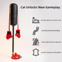 Jouets en peluche chat de dessin animé pour soulager l'ennui, stimulation autonome, cadre de boxe, interaction par ressort, multifonctionnel, consommation d'énergie