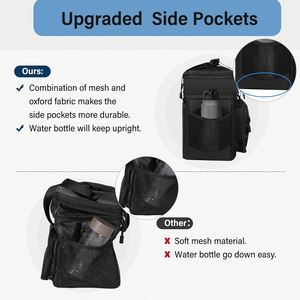 Sac isotherme tactique en cuir, résistant à l'eau, grand format, souple, extensible, avec fermeture éclair, pour hommes, adultes, travail, extérieur - Product Image 3