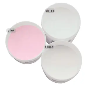 1Kg Clear/Wit/Roze 3 Kleuren Keuzes Nagels Clear Acryl Poeder Roze Wit Acryl Nail Crystal Poeder polymeer Bouwen