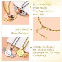 Collier personnalisé en laiton pour hommes et femmes en plaqué or 18 carats avec pendentif à mémoire photo personnalisé ZC glacé