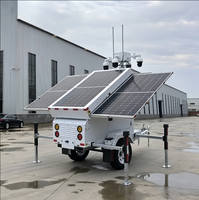 Mobile Emergency Portable Galvanized Telescopic Truss Mast Disaster Rescue Temporary Trailer Mounted Communication Tower 40M/S