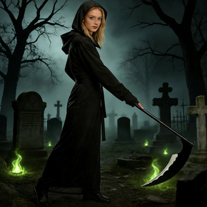 Nouvel Arrivage Costume de Grimaceur de la Mort Homologué CE CPC UKCA Vente en Gros Usine Robe à Capuche Effrayante pour Fête Cosplay - Product Image 2