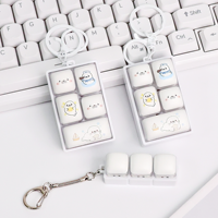 Porte-clés LED en acrylique personnalisé, clavier mécanique, jouet anti-stress mignon en forme de clavier, cadeau pour gamer, en gros