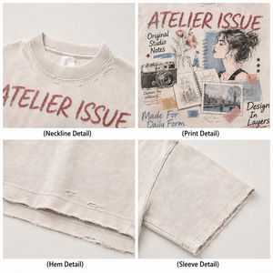 Camiseta de algodón de 300GSM al por mayor, personalizada, de alto gramaje, con lavado vintage, oversize, corta, de corte cuadrado, con pedrería, para hombre - Product Image 2