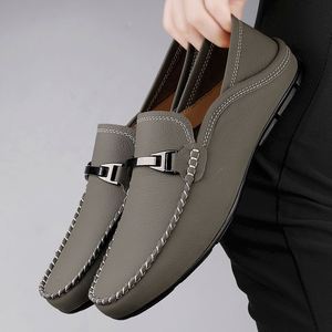 Mocasines de Moda, Zapatos Italianos Hechos a Mano, Zapatos Formales de Oficina para Hombre, Mocasines de Cuero Auténtico, Zapatos de Vestir para Boda - Product Image 5