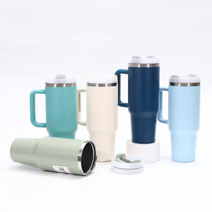 Gobelet isotherme en acier inoxydable de 40 oz avec poignée, pour boissons froides et chaudes, idéal pour le <span class=keywords><strong>camping</strong></span> et les voyages, maintien de la température de 12 à 24 heures - Product Image 1