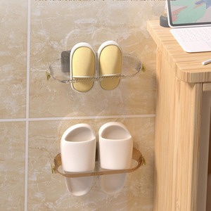 Estante para zapatillas de baño, organizador de almacenamiento circular duradero montado en la pared para inodoro, sin necesidad de perforar - Product Image 5