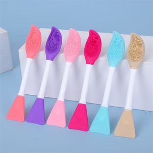 Brosse de maquillage et de soin <span class=keywords><strong>en</strong></span> plastique TPR de 16,5 cm, brosse à <span class=keywords><strong>masque</strong></span> facial DIY, brosse à nez <span class=keywords><strong>en</strong></span> <span class=keywords><strong>silicone</strong></span> à double tête - Product Image 5