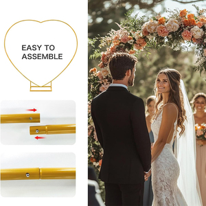 <span class=keywords><strong>Support</strong></span> en métal pour arc en forme de coeur de mariage pour les fêtes <span class=keywords><strong>Support</strong></span> d'arc de <span class=keywords><strong>ballon</strong></span> doré pour cérémonie de mariage - Product Image 5