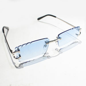 <span class=keywords><strong>2026</strong></span>年ホットセール、パーソナルカスタム装飾タイプのリムレス高級サングラス、ブルーカラー、女性と男性向け - Product Image 4