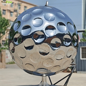 YOUFINE - Escultura Moderna <span class=keywords><strong>de</strong></span> Pelota <span class=keywords><strong>de</strong></span> Golf <span class=keywords><strong>de</strong></span> Acero Inoxidable para Decoración <span class=keywords><strong>de</strong></span> Campos <span class=keywords><strong>de</strong></span> Golf al Aire Libre - Product Image 2