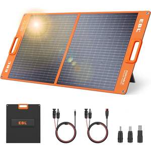 Panneau solaire portable EBL 100W, mise à niveau avec puissance réglable de 200W pour station d'alimentation 240/300/500/1000/1500/2000 - Product Image 1