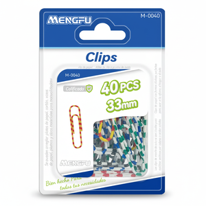 Mengfu M-0040 40pcs 33mm Zebra <b>Pattern</b> <b>Paper</b> Clips Office School Supplies Magnet Metal Plastic Material Made in China - Product Image 2