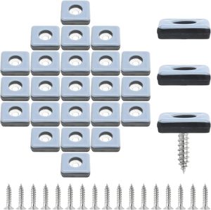 Deslizadores de Muebles Antideslizantes de PTFE Premium, Rectangulares de 25 mm, Negros, Fáciles de Mover, Protectores de Piso para Posavasos - Product Image 1