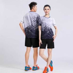 Venta al por mayor de camisetas de tenis de mesa para hombres y mujeres, ropa deportiva sublimada personalizada, camiseta de tenis, camiseta de Bádminton de secado rápido - Product Image 2