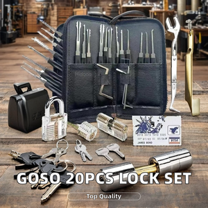 Juego de ganzúas profesionales de alta calidad, material SUS304, antirrobo, <span class=keywords><strong>con</strong></span> <span class=keywords><strong>candado</strong></span>, para suministros de cerrajería HUANYUSUPPLY - Product Image 3