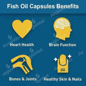 น้ำมันปลาโอเมก้า 3 แบบซอฟต์เจล Aeglewell OEM/ODM/OBM  ผสม EPA และ DHA ความเข้มข้นสูง น้ำมันปลาแซลมอนบริสุทธิ์จากธรรมชาติ - Product Image 5