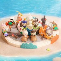 POP MART les monstres jouant à la série de jeux scène boîte aveugle figurines jouets de collection aléatoires décorations, cadeaux d'anniversaire de vacances