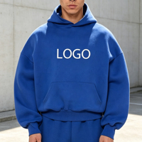 Hoodie en coton surdimensionné et court pour homme, double couche, grammage lourd 400-500 GSM, personnalisable, style streetwear, fabricant OEM ODM