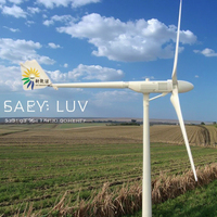Éolienne à usage domestique 2kw/2000w avec contrôleur MPPT RPM Tension de sortie à faible bruit 48v 96v 230v 380v
