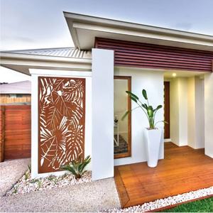 Outdoor Corten Steel Flower Planter Divider Panel Fencing <b>Mesh</b> Privacy Screen Weather Resistant Easy Install for Wall <b>Gardens</b> - Product Image 4