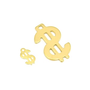Stainless Steel Us Dollar Symbol Pendant Gold And Silver Color Jewelry Findings For <b>Necklace</b> Making 10Pcs Bag Pack - Product Image 5