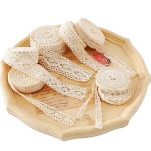 Ruban <span class=keywords><strong>de</strong></span> broderie en <span class=keywords><strong>dentelle</strong></span> <span class=keywords><strong>de</strong></span> coton naturel beige <span class=keywords><strong>de</strong></span> qualité supérieure, style vintage, avec œillets assortis, fait main, pour artisanat bohème, bricolage, mariage, couture, cadeau - Product Image 5