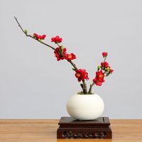 Enkelvoudige tak winterjasmijn zijde kunstmatige pruimenbloesem steel bloemstuk huisdecoratie ornament