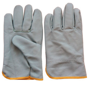 Gants de soudage en cuir de vachette pleine fleur, style court TIG, non doublés, résistants aux éclaboussures de métal fondu - Product Image 1