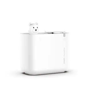 New Polar bear cute usb dual jet silent office home large capacity fog with glow in the dark humidifier