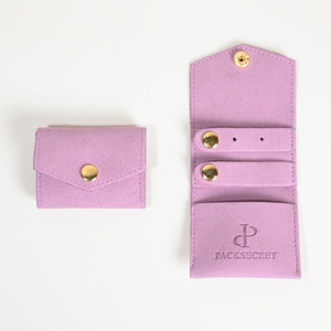 Packsecret Luxury 1.4mm Microfiber Mini Travel Roll Custom Logo Foldable Portable Jewelry Pouch for Organizing <b>Gift</b> Packaging - Product Image 5