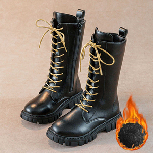 Nuevas Botas de Motocicleta Versátiles con Cordones para Niñas - Product Image 3