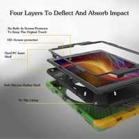 Penjualan Terbaik silikon tahan benturan tugas berat casing untuk Ipad Air 9.7 Tablet dengan dudukan belakang