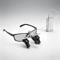 Loupes dentaires binoculaires portables avec lampe LED 4X, ergonomiques, pour interventions chirurgicales