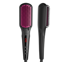 Brosse lissante professionnelle portable, chauffage rapide PTC, ionique, 450F, peigne lisseur pour cheveux