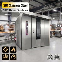Four à convection rotatif HZ Brand 32/64 plateaux, en acier inoxydable 304 de 1,5 mm, machine de boulangerie industrielle commerciale pour usine