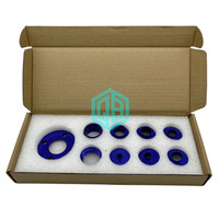 Ensemble de 10 bagues de guidage de routeur en aluminium, kit de modèle de routeur de style pro avec et écrous de blocage, convient à toute plaque de base de 1-3/16 "ou 1-1/4"