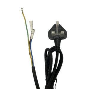 Asta coc chứng nhận UK cáp điện, 13A 250V, đồng nguyên chất, PVC & cao su cách nhiệt, màu đen, để sử dụng nhà - Product Image 1