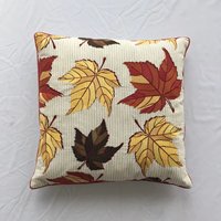 Broderie décorative de récolte laisse la taie d'oreiller de luxe décorative en microfibre