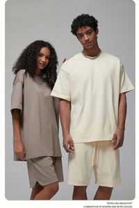 2026 Spring Summer Streetwear Loose Men's Short Sleeve Cotton <b>T</b>-Shirt Colorful Women <b>T</b> Shirts 305g - Product Image 5