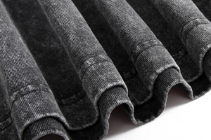 Bán Buôn Axit Rửa Người Đàn Ông Áo Thun Thêu Biểu Tượng Tùy Chỉnh Quá Khổ T-Shirts 100% Cotton Cộng Với Kích Thước Người Đàn Ông Của T Áo Sơ Mi - Product Image 4