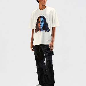 T-shirt sport décontracté surdimensionné pour homme en coton tricoté 100% personnalisé, impression numérique, manches courtes, 180 grammes, 2025 - Product Image 6