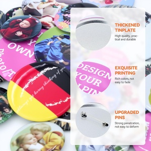 Épingles personnalisées, badges métalliques personnalisés avec <span class=keywords><strong>photo</strong></span>/<span class=keywords><strong>texte</strong></span>/logo, épingles pour sacs à dos, mariages, anniversaires - Product Image 2