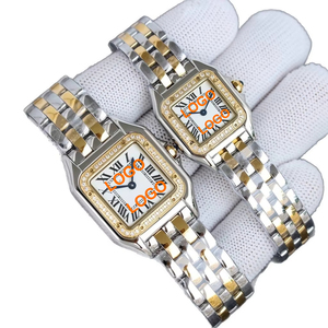 Montre classique rétro carrée pour <span class=keywords><strong>femme</strong></span> Cardhome avec accents de diamants, chiffres romains, style léopard, montre de couple à quartz - Product Image 5