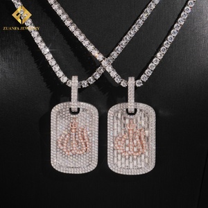 Vente flash, cadeau raffiné, pendentif en argent sterling 925 avec moissanite VVS, pendentif en argent 925, moissanite Ice Out, testeur de diamant avec certificat GRA - Product Image 1