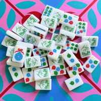 Jeu de Mahjong Américain en Acrylique Gravé de Luxe Moderne, Motif Carreaux de Noël Scandinaves, Cadeau de Jeu de Table pour les Fêtes