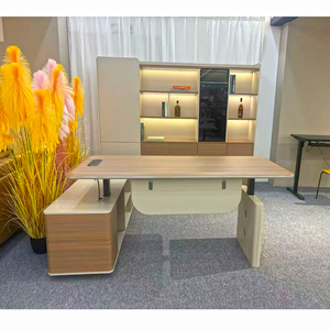 Luxury L Shape Durable Boss Desk <strong>Electric</strong> Adjustable Height Office Desks CEO <strong>Table</strong> for Office Building - Product Image 3